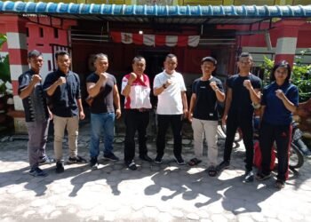 Ketua Koni Langkat Berangkatkan Atlit Wushu Sanda Stok Bina Guna Champion