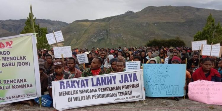 Demo Tolak DOB Pegunungan Tengah Tidak Mewakili Masyarakat Asli Kabupaten Lanny Jaya