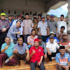 Warga transmigrasi SP-1, SP-2 dan SP-3 Desa UPT Way Terusan, Kecamatan Bandar Mataram, Kabupaten Lampung Tengah, Propinsi Lampung bersama Lenis Kogoya, Senin (11/4/2022)