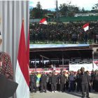 Warga Papua di Kabupaten Jayawijaya memadati Lapangan Pancasila mendengarkan pidato Wapres Ma'ruf Amin dalam Deklarasi Papua Damai 2022, Rabu (1/6/2022