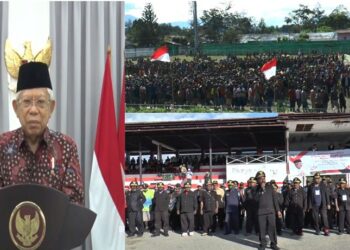 Waprs Ma’ruf Amin mengapresiasi masyarakat Papua yang secara konsisten merawat kesepakatan bangsa, Papua adalah bagian dari NKRI