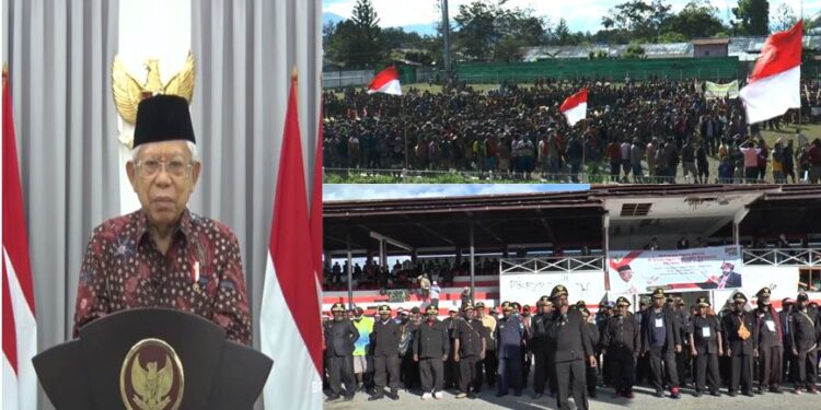 Waprs Ma’ruf Amin mengapresiasi masyarakat Papua yang secara konsisten merawat kesepakatan bangsa, Papua adalah bagian dari NKRI