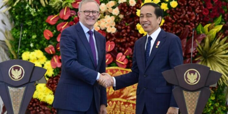Presiden Joko Widodo menerima kunjungan resmi Perdana Menteri (PM) Australia Anthony Albanese