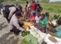 Wujudkan program Peka, Satgasres Ops Damai Cartenz-2022 Tingkatan Kamtibmas, Tinjau Pasar Yokatapa Sugapa