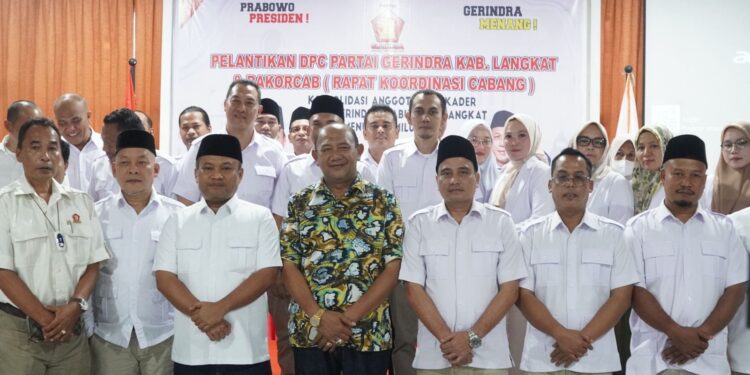 Plt Bupati Hadiri Pelantikan DPC GERINDRA Langkat