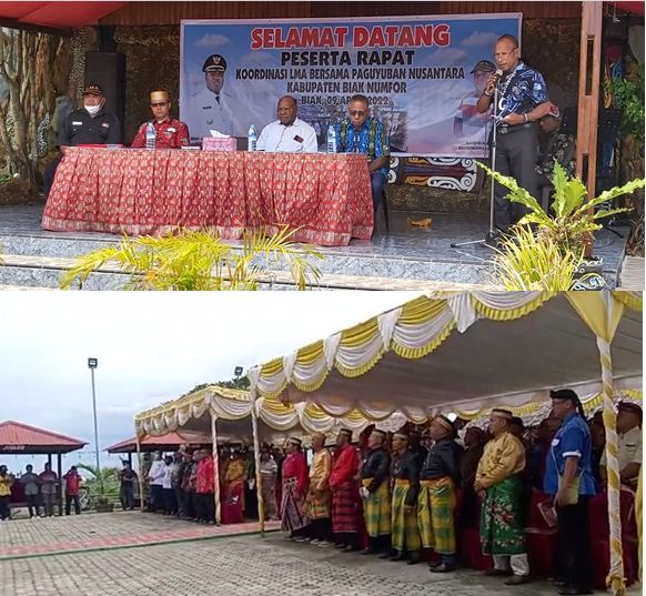 Acara Musyawarah Daerah dan Kordinasi LMA Bersama Paguyupan Nusantara Di Biak Numfor Papua   