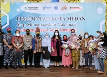 Ketua TP PKK Kota Medan Dukung Pelaksanaan Vaksinasi Bulan Imunisasi Anak Nasional