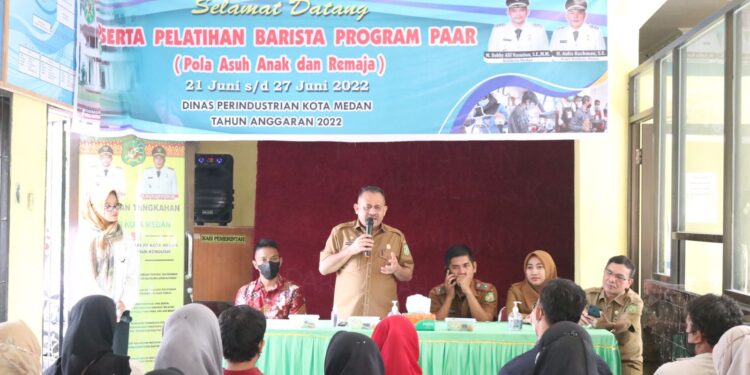 Remaja Kelurahan Tangkahan Semangat Ikuti Pelatihan Barista Kopi Dinas Perindustrian Medan