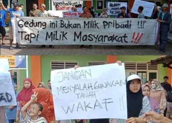 Ratusan Warga Demo Yayasan Al-Hasaniyya Tuntut Fungsi Wakaf Dikembalikan