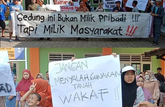 Ratusan Warga Demo Yayasan Al-Hasaniyya  Tuntut Fungsi Wakaf Dikembalikan