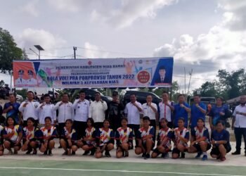 Dukung Penuh Kegiatan Olahraga Bola Voli, Erwinus Laia SSos MM MH Apresiasi Kepedulian Bupati Nias Barat