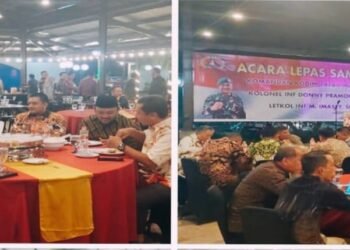 Acara Lepas Sambut Dadim 1418/Mamuju ke-2 di Waterpark Hotel Maleo Dirangkai Makan Malam