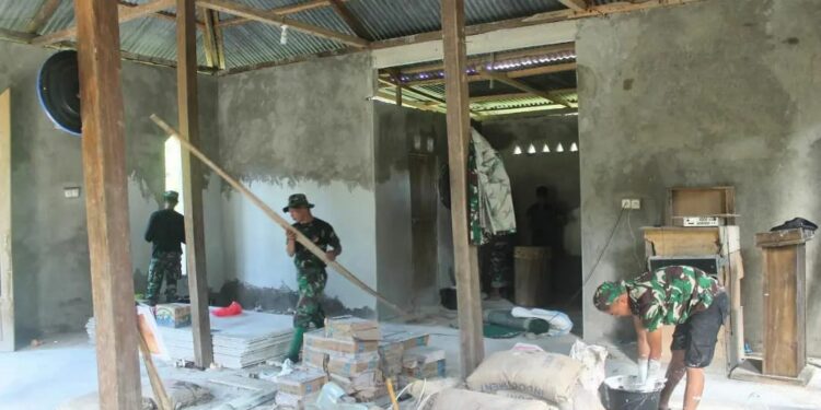 Pengabdian TNI Melalui TMMD ke-114 di Kabupaten Mamuju, Rehab Masjid Al Ikhlas