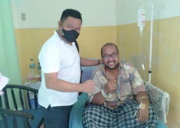 Saluutt!!! Jenguk Wartawan Sakit, AKBP Herwansyah Putra: Sebagai Bentuk Kepedulian Bid Humas Poldasu