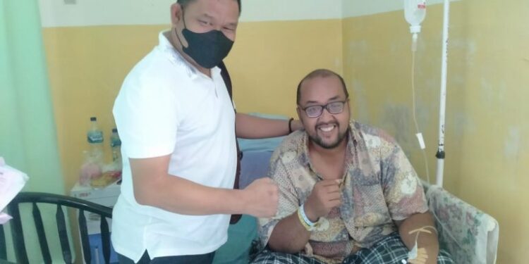 Saluutt!!! Jenguk Wartawan Sakit, AKBP Herwansyah Putra: Sebagai Bentuk Kepedulian Bid Humas Poldasu