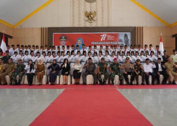 Plt Bupati Langkat Kukuhkan 58 Anggota Paskibraka