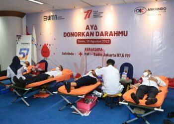 Peduli Sosial, Askrindo Gelar Donor Darah di HUT RI 77