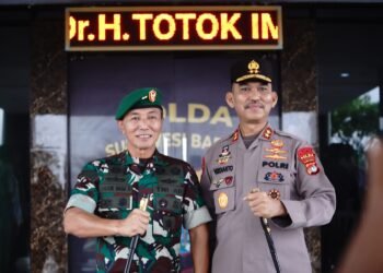 Jaga Soliditas TNI – Polri, Pangdam XIV Hasanuddin Berkunjung ke Polda Sulbar