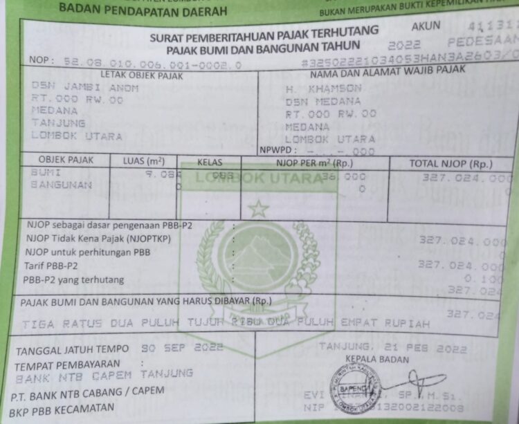 Perusahaan PMA di Medana Gunakan Nominee dan Bayar PBB Gunakan Nama Perorangan