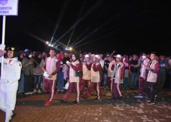 Bupati Kolaka Hadiri Opening Ceremonial Porprov Ke XIV Sulawesi Tenggara Tahun 2022 di kabupaten Buton dan Kota Bau-bau