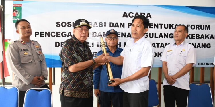 Bupati Lombok Utara Buka Sosialisasi dan Pembentukan Forum Pencegahan Kebakaran