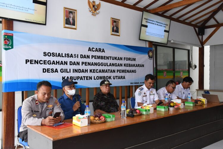 Bupati Lombok Utara Buka Sosialisasi dan Pembentukan Forum Pencegahan Kebakaran