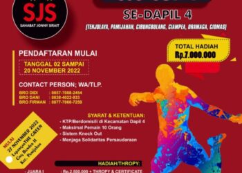 Sahabat Jonny Sirait (SJS) Akan Selenggarakan Turnamen Futsal SJS Cup 1
