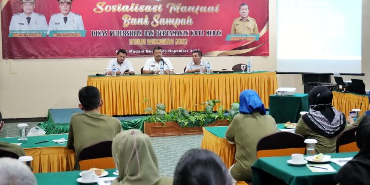 Sebagai Upaya Mengurangi Sampah, DKP Kota Medan Menggelar Sosialisasi Manfaat Bank Sampah