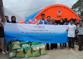 Peduli Korban Gempa Bumi Cianjur, PT Simone Acc Wanaherang Salurkan Bantuan