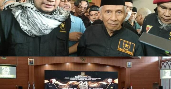 Ketua Dewan Syuro DPP Partai Ummat, Prof. H. M. Amien Rais, MA. Bersama Ribuan Kadernya Lakukan Tasyukuran di Asrama Haji Pondokgede
