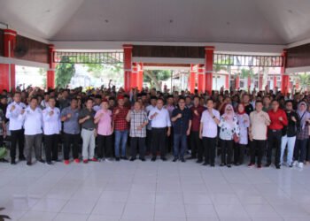 Kepala Desa dan Perangkat Desa se-Kabupaten Lampung Selatan Laksanakan Rakor Bersama Bupati Nanang Ermanto
