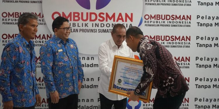 Langkat Peringkat ke-5 Hasil Penilaian Penyelenggaraan Pelayanan Publik dari Ombudsman RI