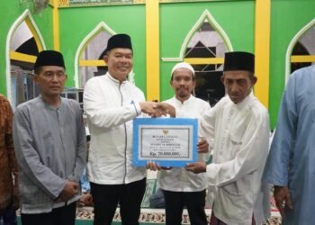 Kali Ini Rombongan 2 Safari Ramadhan Pemkab Langkat Datangi Masjid AL Hidayah Pantai Gemi