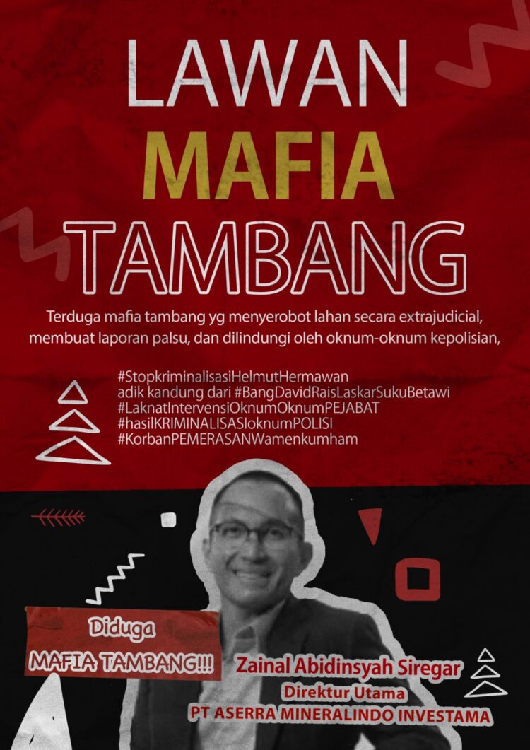 Aksi unjuk rasa Laskar Suku Betawi melawan mafia tambang