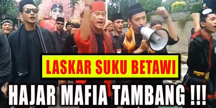 Terduga ikut jaringan mafia tambang! Wamenkumham Edward Omar Syarif Hiariej di geruduk Laskar Suku Betawi di kantornya.