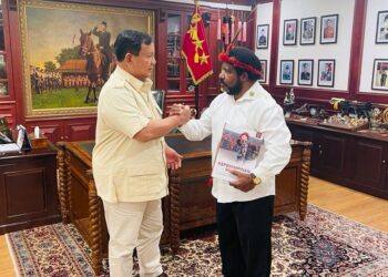 Prabowo terima kunjungan Lenis Kogoya di Kemhan