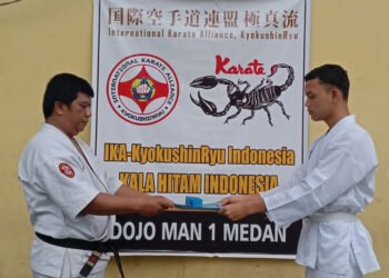 Karate Kala Hitam Indonesia Dojo MAN-1 Medan Gelar Ujian Kenaikan Tingkat
