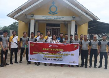 Sambut Hari Bhayangkara ke-77, Polres Melawi Melaksanakan Baksos di 5 Tempat Ibadah