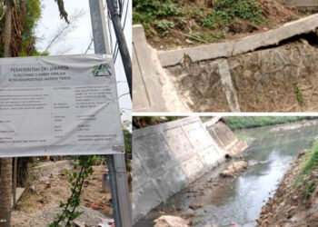 Proyek Perbaikan Turap Saluran Penghubung di Duren Sawit Tidak Selesai Sesuai Kontrak