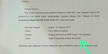 Kasek SMP Negeri 4 Bekasi Diduga Berkelit, sebut Pungutan Biaya KP2K tidak wajib.