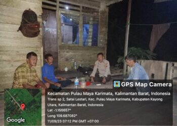 Berdialog Bersama Warga Desa Satai Lestari, Anggota Polsek Pulau Maya Karimata, Pastikan Merespon Curhatan Warga Masyarakat