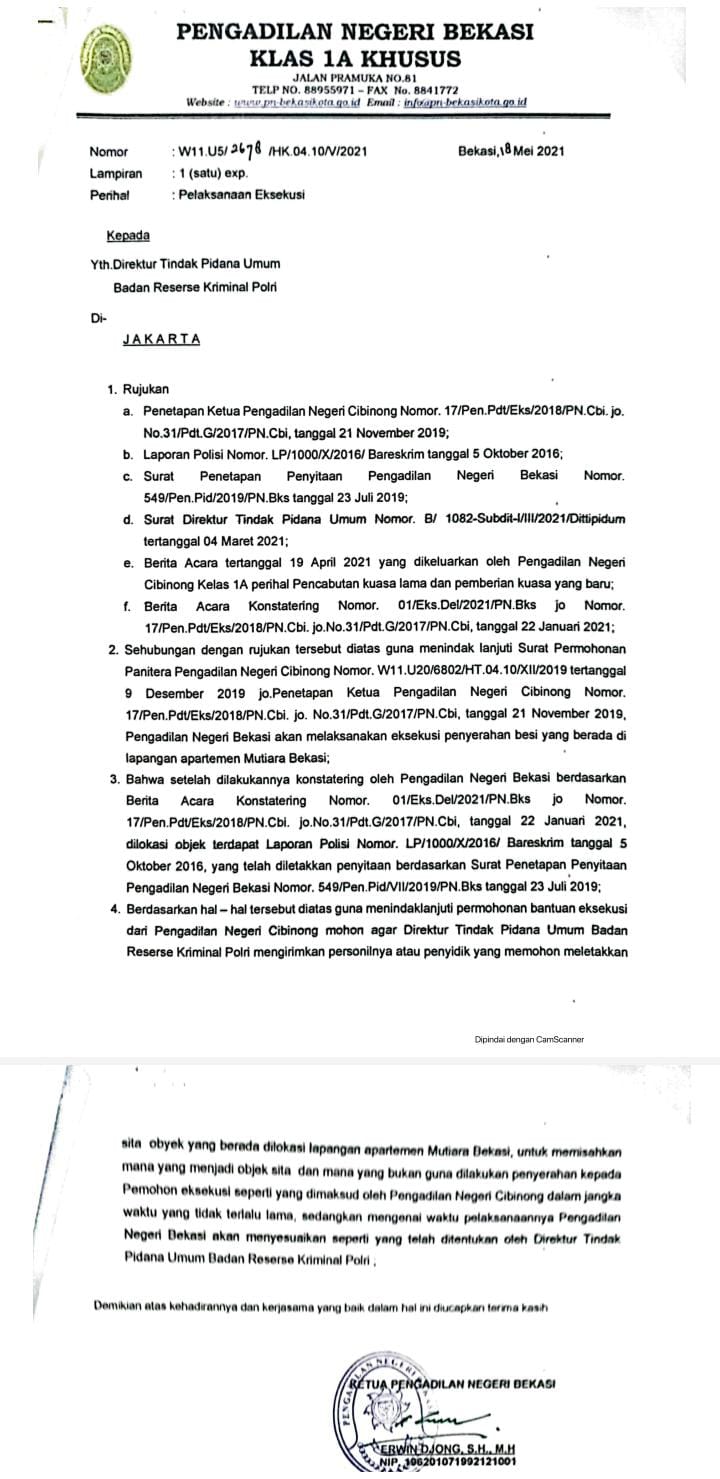 PT. Indoferro Diduga Ada Dibalik Hilangnya Besi Tua di Pekayon Sitaan Bareskrim Polri.