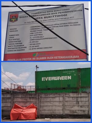 Di Duga Penyedia Jasa Gunakan Kontainer Bekas Pada Pekerjaan Untuk Penampungan Pedagang Di Eks. Stasiun KAI