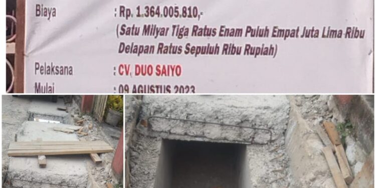 Proyek Saluran Dranase PUPR Bukittinggi, Monopoli Mata Anggara Rp.1.364.005.810