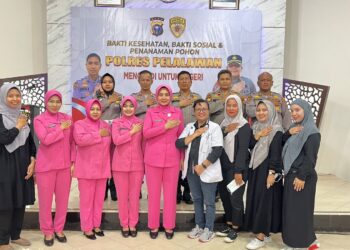 Polres Pelalawan Gelar Acara Puncak Bakti Kesehatan, Sosial dan Penanaman Pohon SSDM Polri Dalam rangka Mengabdi Untuk Negeri