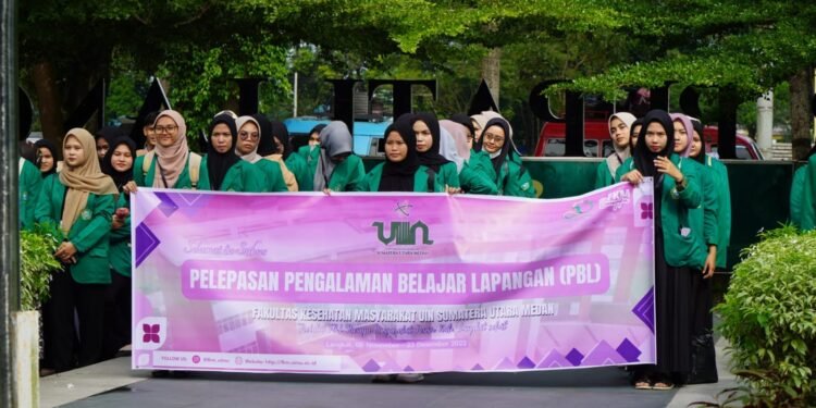 Sebanyak 430 Mahasiswa Fakultas Kesehatan UINSU PBL di Langkat