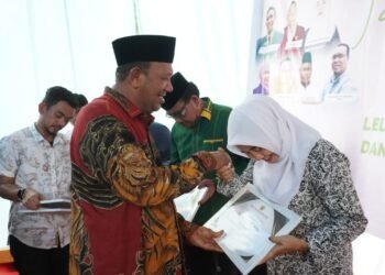 Hadiri Tabligh Akbar Ponpes Al Habib Pangkalan Brandan, Syah Afandin Sedekahkan Rp50 Juta