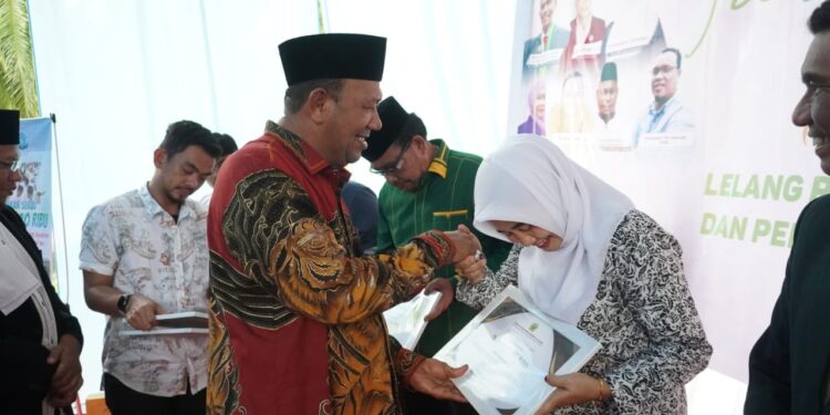 Hadiri Tabligh Akbar Ponpes Al Habib Pangkalan Brandan, Syah Afandin Sedekahkan Rp50 Juta