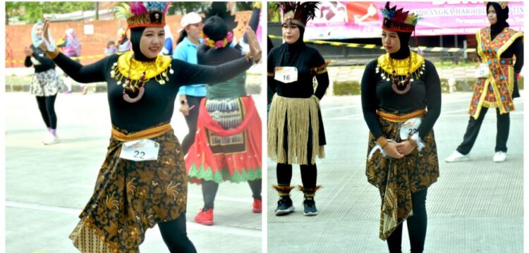 Ika Purwanti Semangat atas Juara ke 3 yang dirah dalam Lomba Senam Kreasi Tingkat Kota