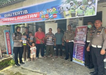 Satlantas Polres Pelalawan Gencar Sosialisasikan Program Riau Tertib Berkeselamatan